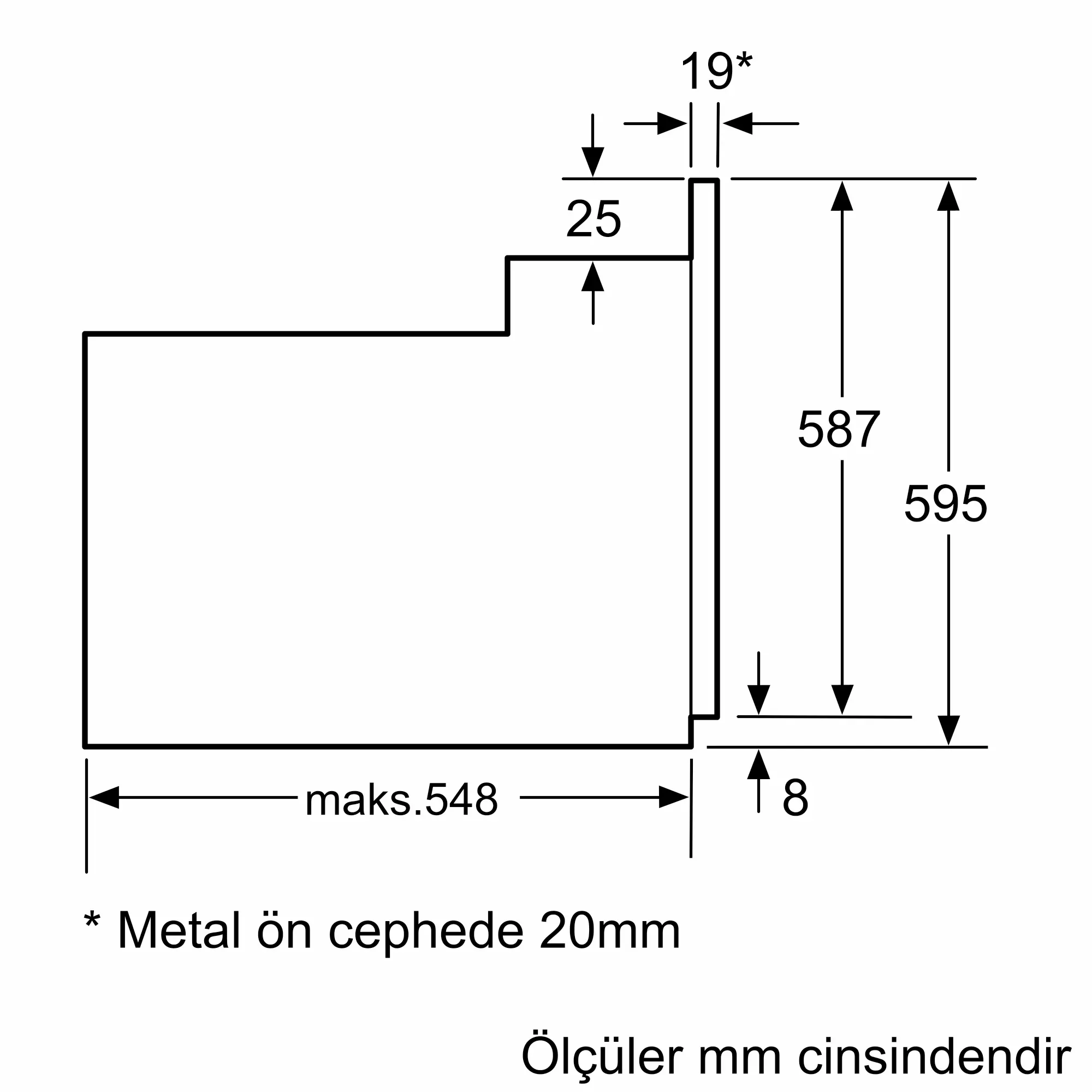 iQ100 Ankastre Fırın 60 x 60 cm — görsel 6