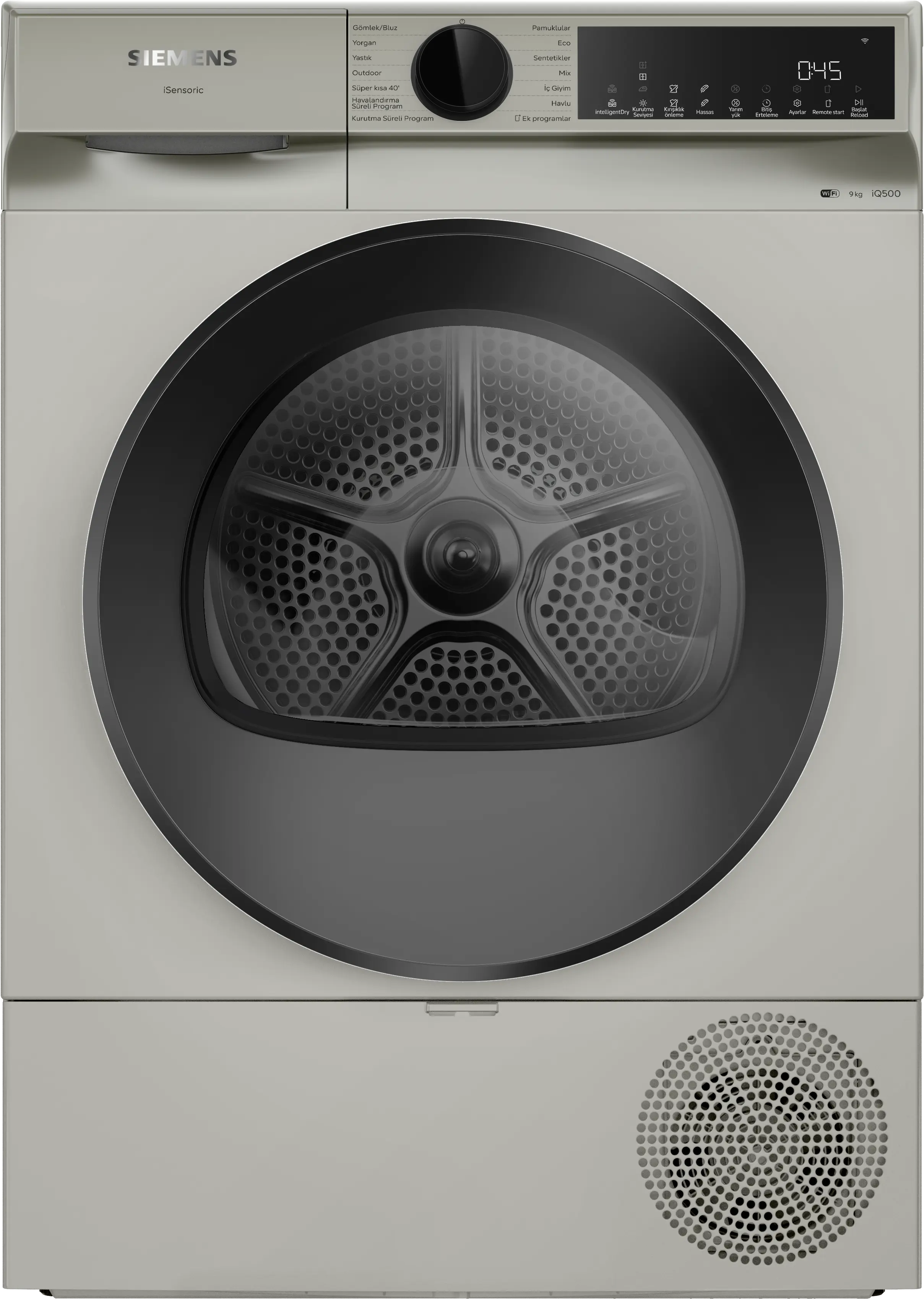 iQ500 Isı Pompalı Kurutma Makinesi 9 kg Gümüş (WQ42J20XTR)