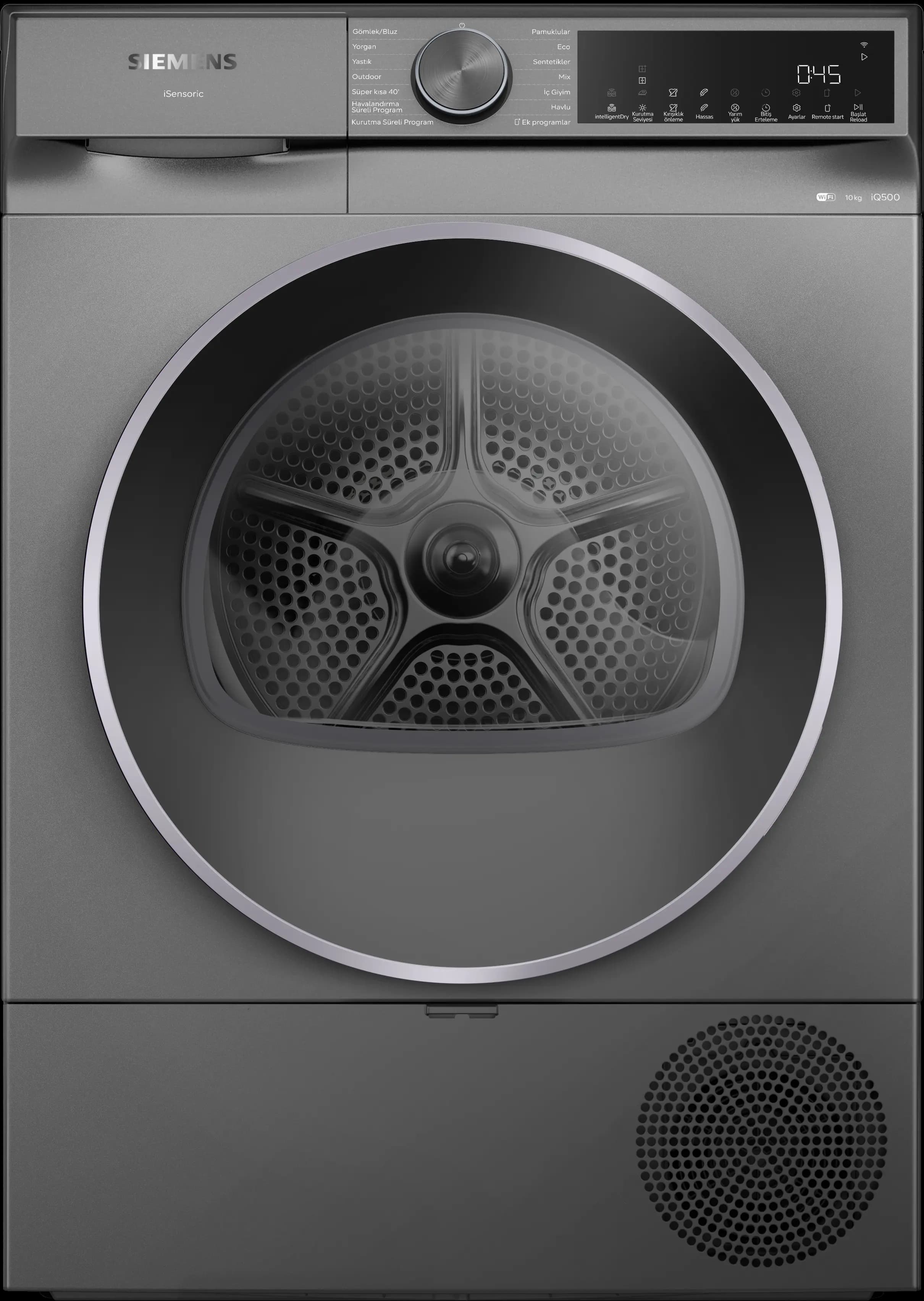 iQ500 Isı Pompalı Kurutma Makinesi 10 kg Antrasit (WQ52J20RTR)